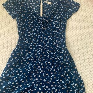 navy floral hollister romper